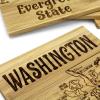 Totally Bamboo California State Puzzle 4 Piece Bamboo Coaster Set with Case(Washington)