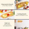 Totally Bamboo Destination Puerto Rico Shaped Cutting Board – Bamboo Charcuterie and Serving Board with Hang Tie for Wall Display
