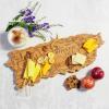 Totally Bamboo Destination Puerto Rico Shaped Cutting Board – Bamboo Charcuterie and Serving Board with Hang Tie for Wall Display