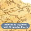 Totally Bamboo Iowa Shaped Cutting Board – Bamboo Charcuterie and Serving Board with Hang Tie for Wall Display