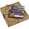 Totally Bamboo Louisiana State Puzzle 4 Piece Bamboo Coaster Set with Case(California)