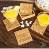 Totally Bamboo Louisiana State Puzzle 4 Piece Bamboo Coaster Set with Case(Louisiana)