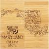 Totally Bamboo Louisiana State Puzzle 4 Piece Bamboo Coaster Set with Case(Maryland)
