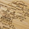 Totally Bamboo Louisiana State Puzzle 4 Piece Bamboo Coaster Set with Case(Massachusetts)