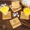 Totally Bamboo Louisiana State Puzzle 4 Piece Bamboo Coaster Set with Case(Massachusetts)