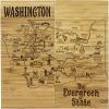 Totally Bamboo Louisiana State Puzzle 4 Piece Bamboo Coaster Set with Case(Washington)