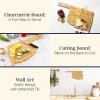 Totally Bamboo Oklahoma Shaped Cutting Board – Bamboo Charcuterie and Serving Board with Hang Tie for Wall Display