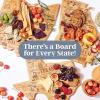 Totally Bamboo Oklahoma Shaped Cutting Board – Bamboo Charcuterie and Serving Board with Hang Tie for Wall Display