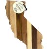 Totally Bamboo Rock & Branch Series Shiplap Oklahoma State Shaped Wood Serving and Cutting Board | Great for Wall Art 16-3/4″ x 9″ x 5/8″(California)