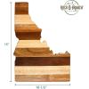 Totally Bamboo Rock & Branch Series Shiplap Oklahoma State Shaped Wood Serving and Cutting Board | Great for Wall Art 16-3/4″ x 9″ x 5/8″(Idaho)