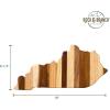 Totally Bamboo Rock & Branch Series Shiplap Oklahoma State Shaped Wood Serving and Cutting Board | Great for Wall Art 16-3/4″ x 9″ x 5/8″(Kentucky)