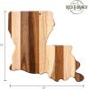 Totally Bamboo Rock & Branch Series Shiplap Oklahoma State Shaped Wood Serving and Cutting Board | Great for Wall Art 16-3/4″ x 9″ x 5/8″(Louisiana)