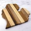 Totally Bamboo Rock & Branch Series Shiplap Oklahoma State Shaped Wood Serving and Cutting Board | Great for Wall Art 16-3/4″ x 9″ x 5/8″(Michigan)