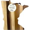 Totally Bamboo Rock & Branch Series Shiplap Oklahoma State Shaped Wood Serving and Cutting Board | Great for Wall Art 16-3/4″ x 9″ x 5/8″(Minnesota)