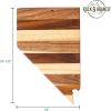 Totally Bamboo Rock & Branch Series Shiplap Oklahoma State Shaped Wood Serving and Cutting Board | Great for Wall Art 16-3/4″ x 9″ x 5/8″(Nevada)