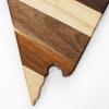Totally Bamboo Rock & Branch Series Shiplap Oklahoma State Shaped Wood Serving and Cutting Board | Great for Wall Art 16-3/4″ x 9″ x 5/8″(Nevada)