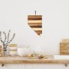 Totally Bamboo Rock & Branch Series Shiplap Oklahoma State Shaped Wood Serving and Cutting Board | Great for Wall Art 16-3/4″ x 9″ x 5/8″(Nevada)