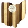 Totally Bamboo Rock & Branch Series Shiplap Oklahoma State Shaped Wood Serving and Cutting Board | Great for Wall Art 16-3/4″ x 9″ x 5/8″(Ohio)
