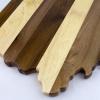 Totally Bamboo Rock & Branch Series Shiplap Oklahoma State Shaped Wood Serving and Cutting Board | Great for Wall Art 16-3/4″ x 9″ x 5/8″(Ohio)