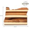 Totally Bamboo Rock & Branch Series Shiplap Oklahoma State Shaped Wood Serving and Cutting Board | Great for Wall Art 16-3/4″ x 9″ x 5/8″(Oregon)
