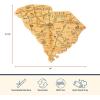 Totally Bamboo South Carolina Shaped Cutting Board – Bamboo Charcuterie and Serving Board with Hang Tie for Wall Display(14″L x 11.5″W)
