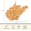Totally Bamboo West Virginia Shaped Cutting Board – Bamboo Charcuterie and Serving Board with Hang Tie for Wall Display