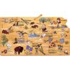 Totally Bamboo Arizona State Shaped Cutting Board and Charcuterie Serving Platter with Artwork by Fish Kiss, Includes Hang Tie for Wall Display(Kansas)