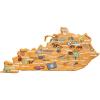 Totally Bamboo Arizona State Shaped Cutting Board and Charcuterie Serving Platter with Artwork by Fish Kiss, Includes Hang Tie for Wall Display(Kentucky)