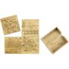 Totally Bamboo California State Puzzle 4 Piece Bamboo Coaster Set with Case(Louisiana)