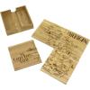 Totally Bamboo California State Puzzle 4 Piece Bamboo Coaster Set with Case(Michigan)