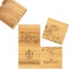 Totally Bamboo Louisiana State Puzzle 4 Piece Bamboo Coaster Set with Case(Massachusetts)