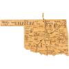 Totally Bamboo Oklahoma Shaped Cutting Board – Bamboo Charcuterie and Serving Board with Hang Tie for Wall Display