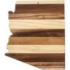 Totally Bamboo Rock & Branch Series Shiplap Oklahoma State Shaped Wood Serving and Cutting Board | Great for Wall Art 16-3/4″ x 9″ x 5/8″(Arizona)