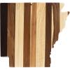 Totally Bamboo Rock & Branch Series Shiplap Oklahoma State Shaped Wood Serving and Cutting Board | Great for Wall Art 16-3/4″ x 9″ x 5/8″(Arkansas)