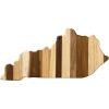 Totally Bamboo Rock & Branch Series Shiplap Oklahoma State Shaped Wood Serving and Cutting Board | Great for Wall Art 16-3/4″ x 9″ x 5/8″(Kentucky)