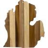 Totally Bamboo Rock & Branch Series Shiplap Oklahoma State Shaped Wood Serving and Cutting Board | Great for Wall Art 16-3/4″ x 9″ x 5/8″(Michigan)