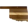 Totally Bamboo Rock & Branch Series Shiplap Oklahoma State Shaped Wood Serving and Cutting Board | Great for Wall Art 16-3/4″ x 9″ x 5/8″(Oklahoma)