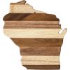 Totally Bamboo Rock & Branch Series Shiplap Oklahoma State Shaped Wood Serving and Cutting Board | Great for Wall Art 16-3/4″ x 9″ x 5/8″(Wisconsin)