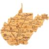 Totally Bamboo West Virginia Shaped Cutting Board – Bamboo Charcuterie and Serving Board with Hang Tie for Wall Display
