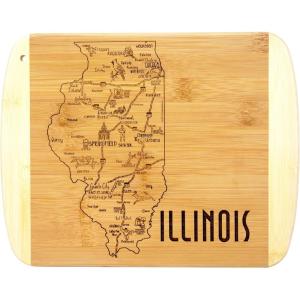 Totally Bamboo A Slice of Life North Carolina State Serving and Cutting Board, 11″ x 8.75″(Illinois)