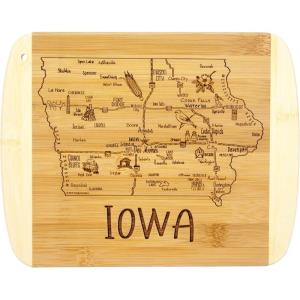 Totally Bamboo A Slice of Life North Carolina State Serving and Cutting Board, 11″ x 8.75″(Iowa)