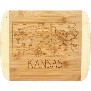 Totally Bamboo A Slice of Life North Carolina State Serving and Cutting Board, 11″ x 8.75″(Kansas)