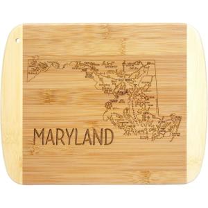 Totally Bamboo A Slice of Life North Carolina State Serving and Cutting Board, 11″ x 8.75″(Maryland)