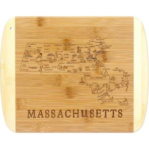 Totally Bamboo A Slice of Life North Carolina State Serving and Cutting Board, 11″ x 8.75″(Massachusetts)