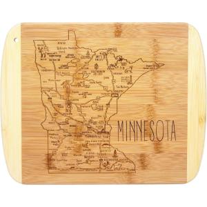 Totally Bamboo A Slice of Life North Carolina State Serving and Cutting Board, 11″ x 8.75″(Minnesota)