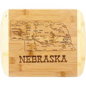 Totally Bamboo A Slice of Life North Carolina State Serving and Cutting Board, 11″ x 8.75″(Nebraska)