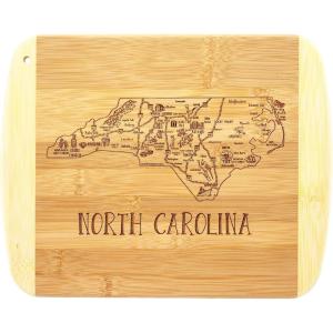 Totally Bamboo A Slice of Life North Carolina State Serving and Cutting Board, 11″ x 8.75″(North Carolina)