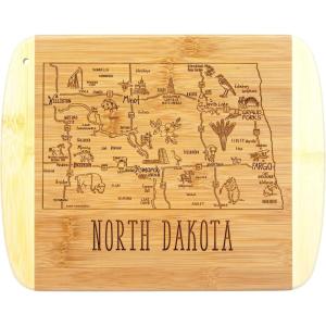 Totally Bamboo A Slice of Life North Carolina State Serving and Cutting Board, 11″ x 8.75″(North Dakota)