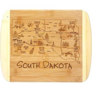 Totally Bamboo A Slice of Life North Carolina State Serving and Cutting Board, 11″ x 8.75″(South Dakota)