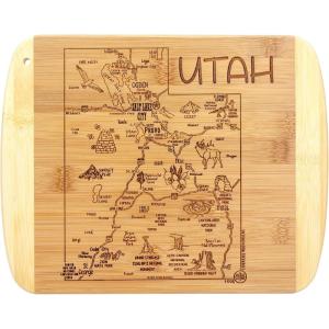 Totally Bamboo A Slice of Life North Carolina State Serving and Cutting Board, 11″ x 8.75″(Utah)